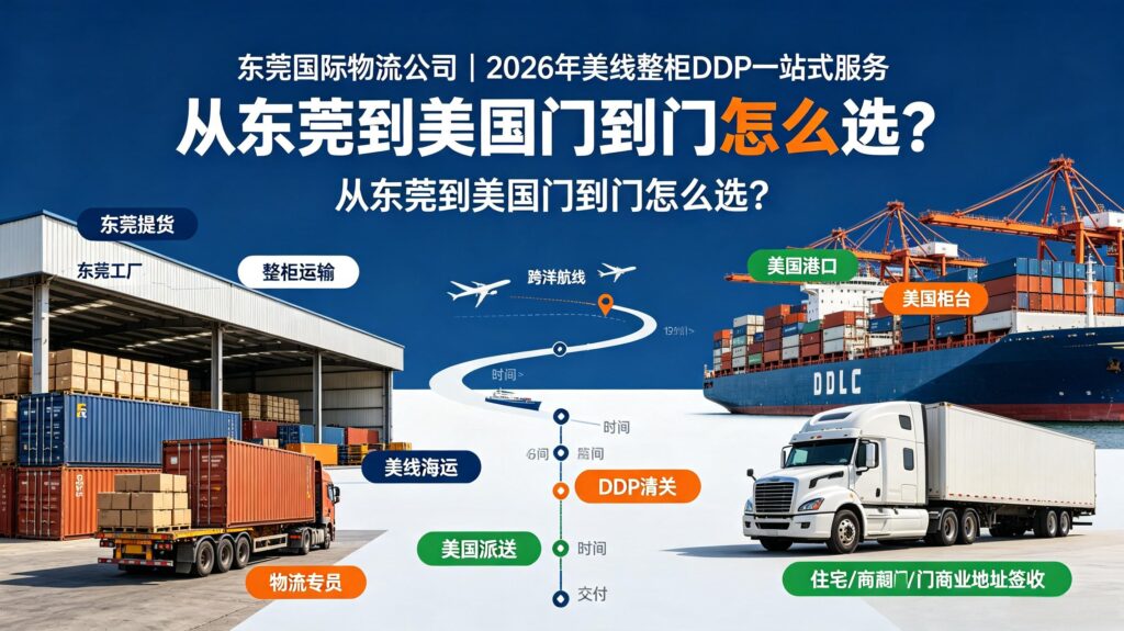 东莞国际物流公司｜2026年美线整柜DDP一站式服务，从东莞到美国门到门怎么选？