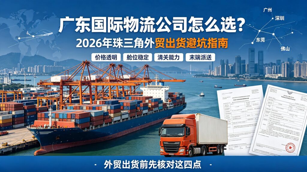 广东国际物流公司怎么选？2026年珠三角外贸出货避坑指南