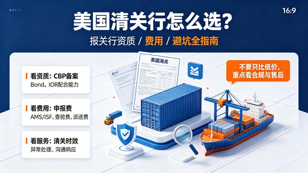 美国清关行怎么选？报关行资质/费用/避坑全指南