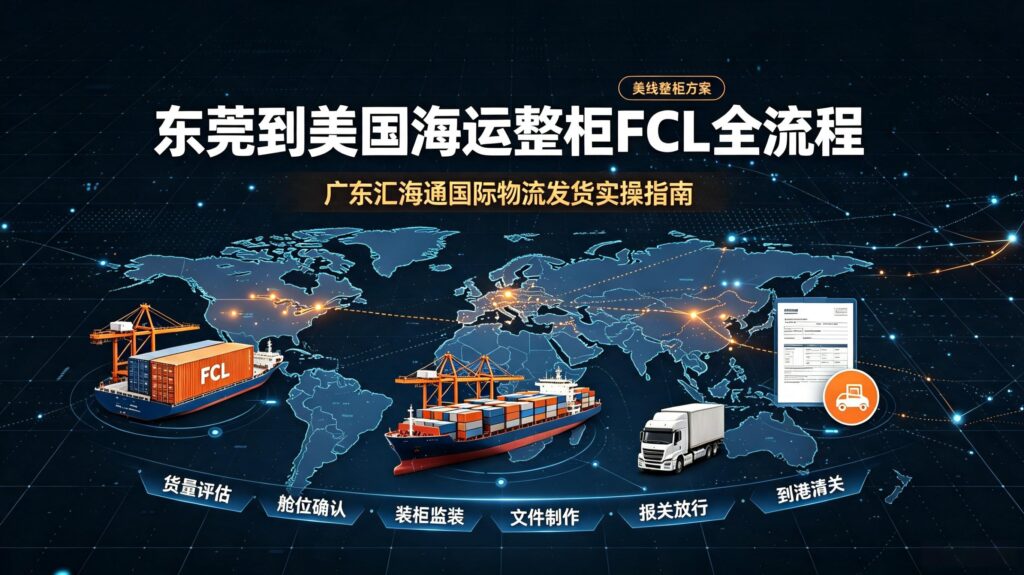 东莞到美国海运整柜FCL全流程｜东莞国际物流公司发货实操指南