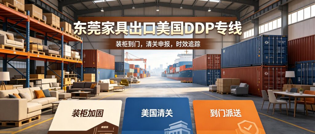 东莞家具出口美国DDP专线｜装柜/清关/时效全解析
